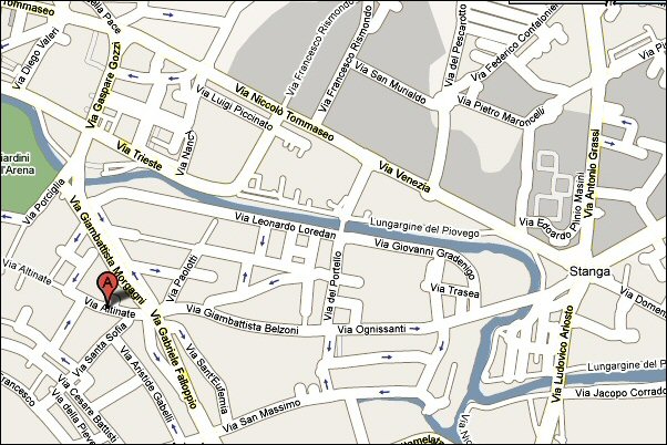 mappa Padova strada